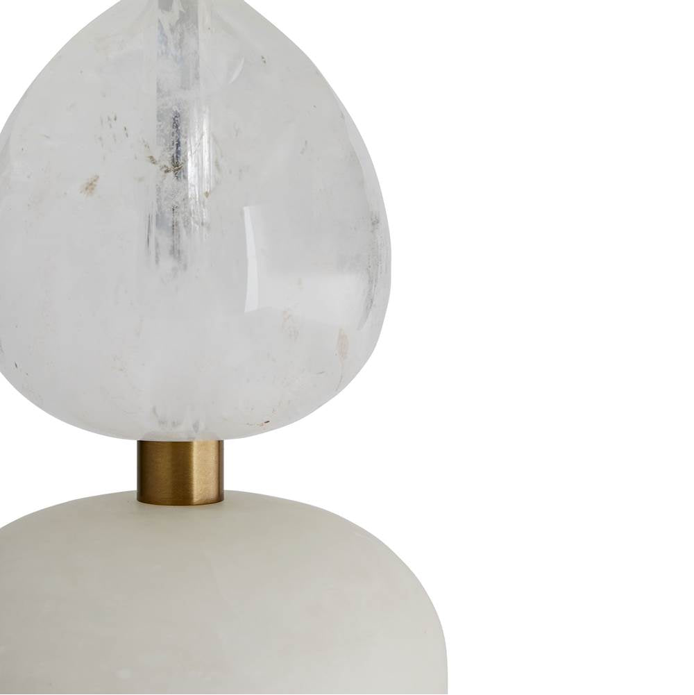 Arteriors Home 49360-829  Snow Marble/opal Swirl Crystal/antique Brass Image 3