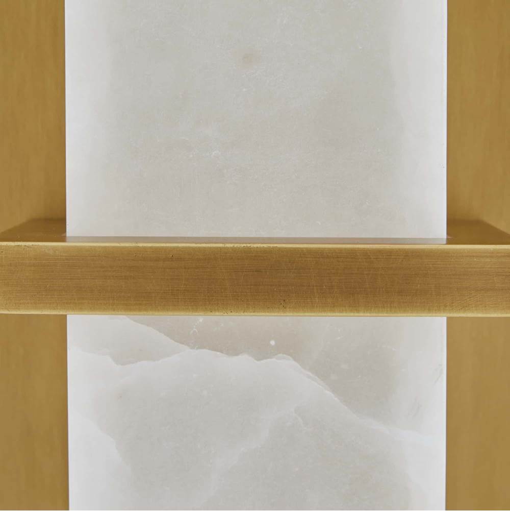 Arteriors Home 49525  2 Lights/antique Brass/white Alabaster Image 3