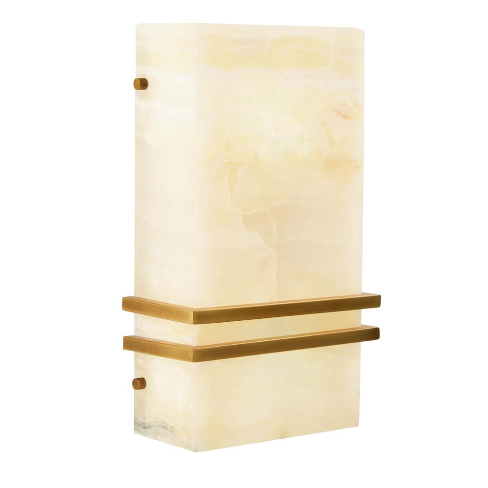 Arteriors Home  2 Light/white Onyx/antique Brass