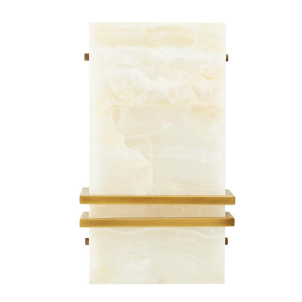Arteriors Home 49531  2 Light/white Onyx/antique Brass Image 4