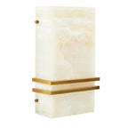 Arteriors Home 49531  2 Light/white Onyx/antique Brass Image 1