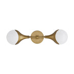 Arteriors Home 49637  2 Light/antique Brass/opal Glass Image 4
