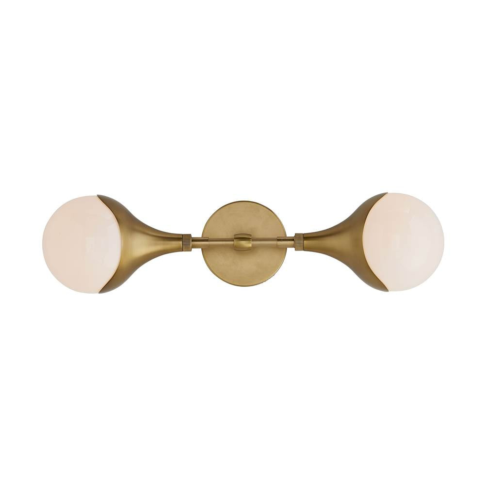 Arteriors Home 49637  2 Light/antique Brass/opal Glass Image 3