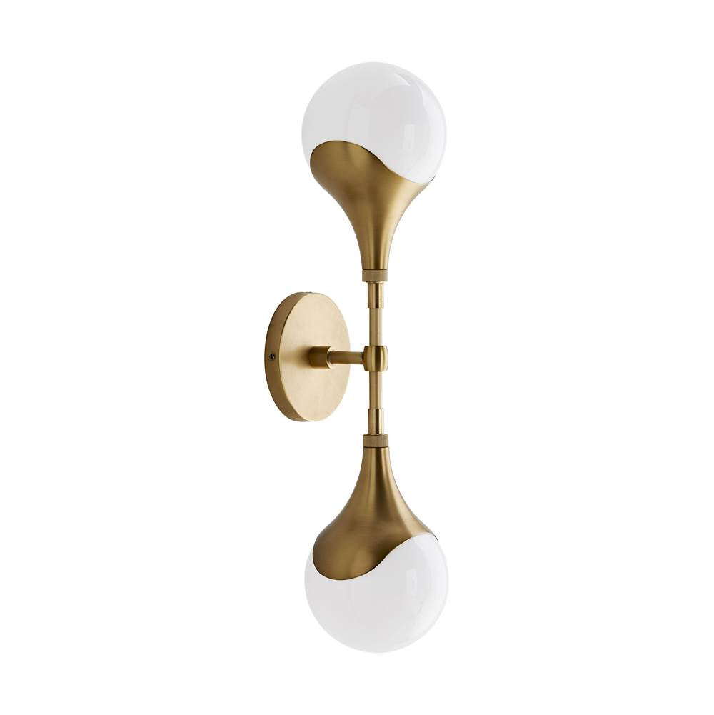 Arteriors Home 49637  2 Light/antique Brass/opal Glass Image 2