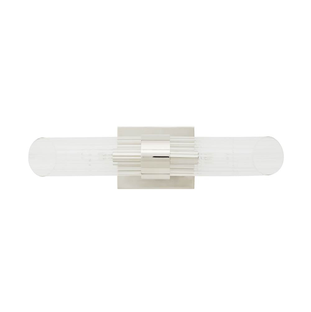 Arteriors Home 49686  2 Light/polished Nickel/clear Ribbed Glass Image 2