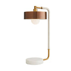 Arteriors Home Aaron Antique Brass/heritage Brass/cream Leather/white Marble