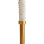 Arteriors Home 49735 Heritage Brass Antique Brass/heritage Brass/cream Leather/white Marble Image 3