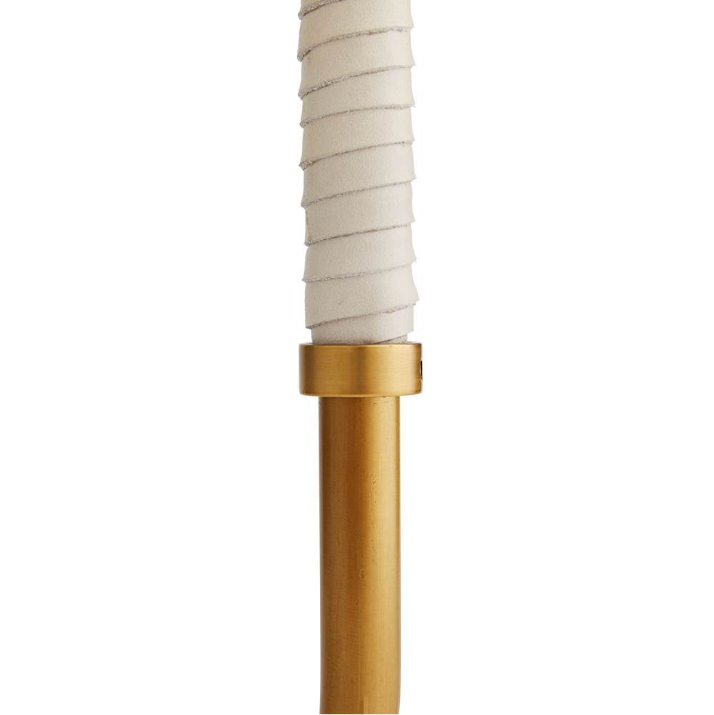 Arteriors Home 49735 Heritage Brass Antique Brass/heritage Brass/cream Leather/white Marble Image 3