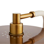 Arteriors Home 49735 Heritage Brass Antique Brass/heritage Brass/cream Leather/white Marble Image 2