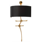 Arteriors Home  1 Light/gold Leafed Iron/black Microfiber Half-shade