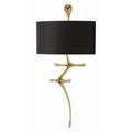 Arteriors Home 49992  1 Light/gold Leafed Iron/black Microfiber Half-shade Image 1