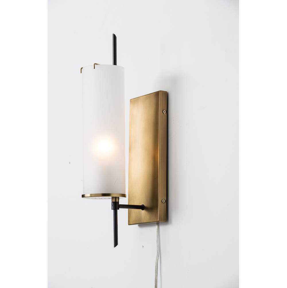 Arteriors Home  1 Light/ Frosted Glass/ Antique Brass/ Bronze