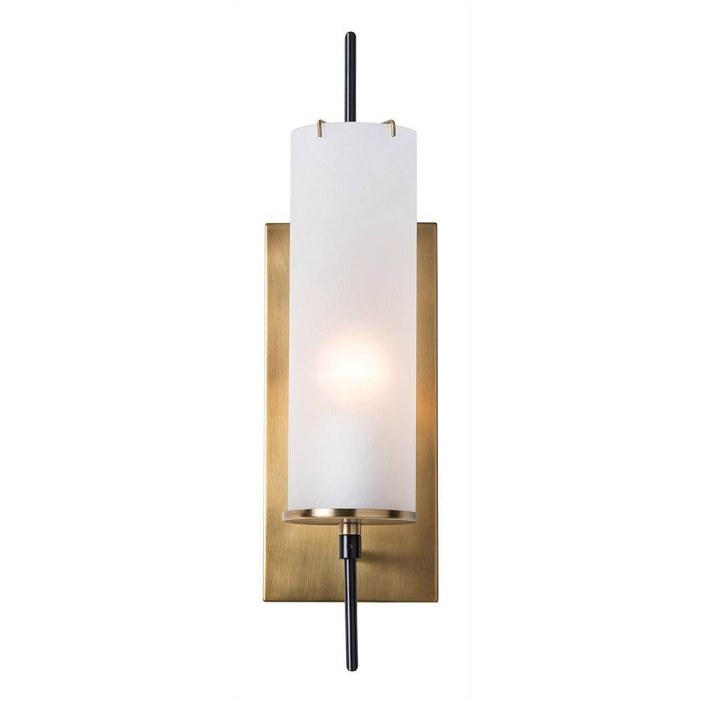 Arteriors Home 49999  1 Light/ Frosted Glass/ Antique Brass/ Bronze Image 1