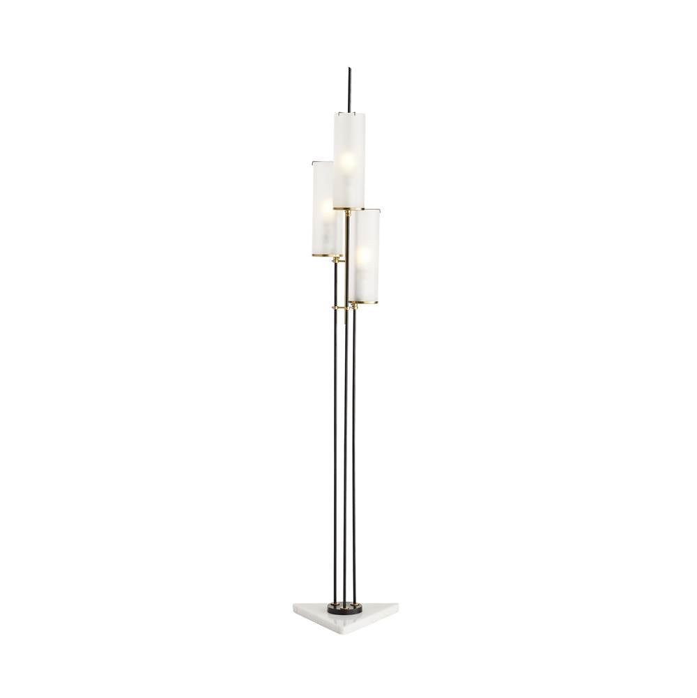 Arteriors Home  White Marble/black Iron/antique Brass