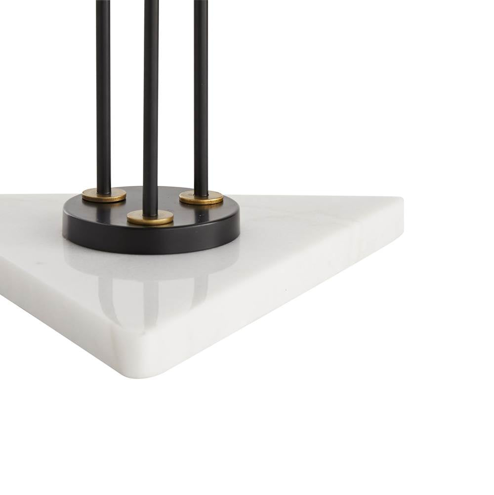 Arteriors Home 79661  White Marble/black Iron/antique Brass Image 3