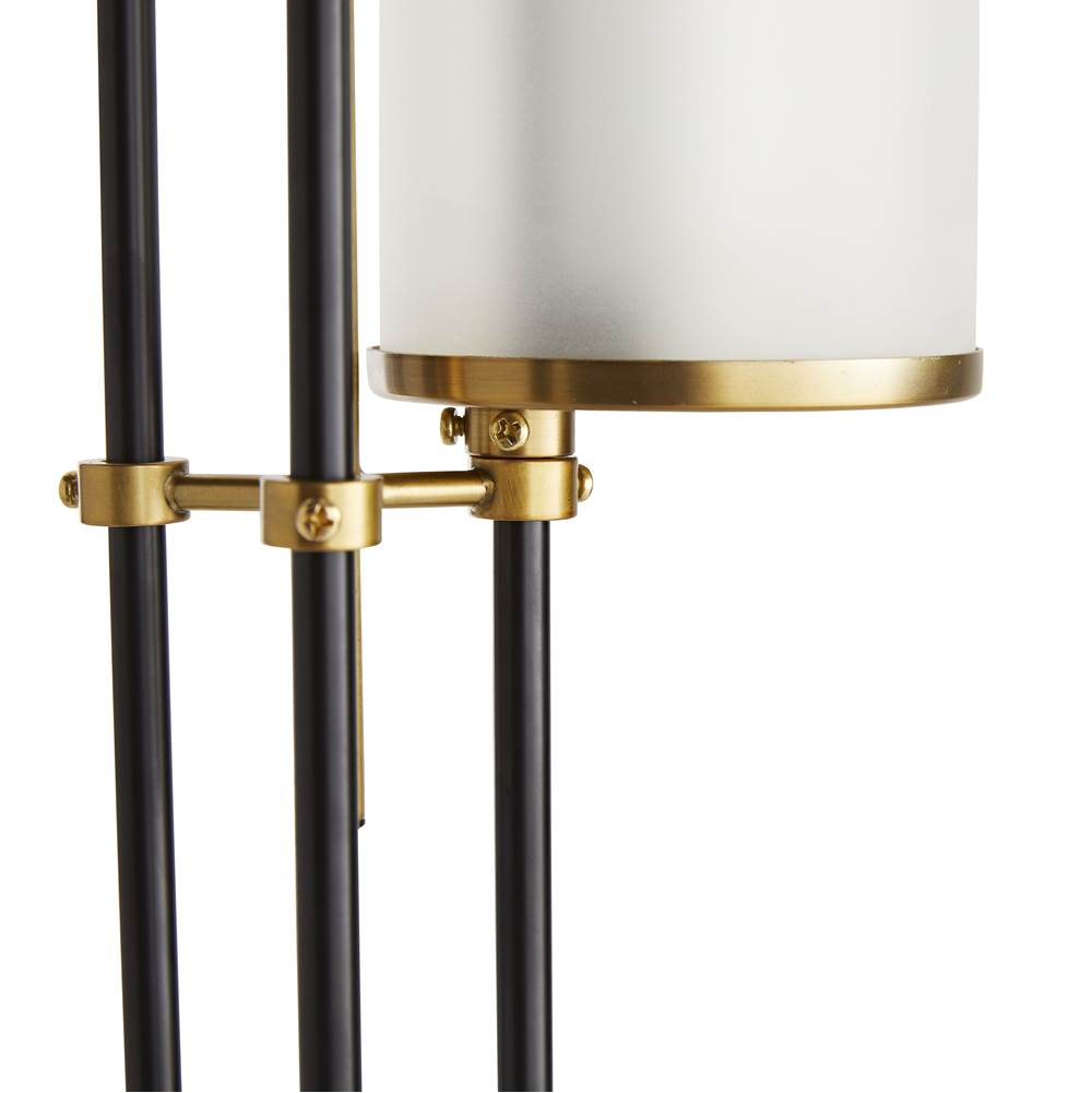 Arteriors Home 79661  White Marble/black Iron/antique Brass Image 2
