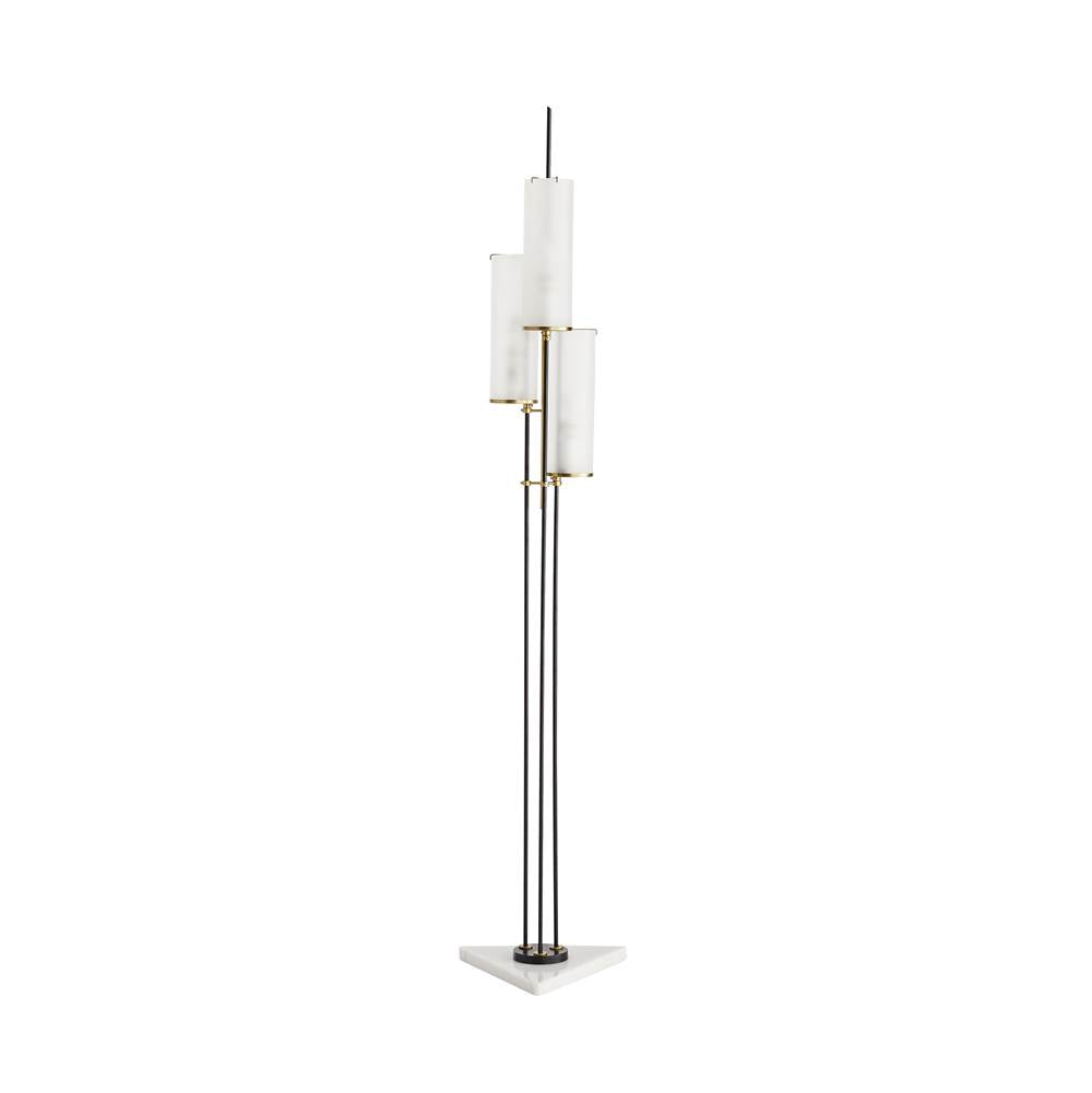 Arteriors Home 79661  White Marble/black Iron/antique Brass Image 1