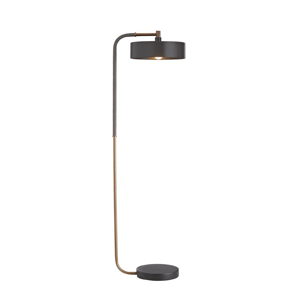 Arteriors Home 79813 Heritage Brass Heritage Brass/gray Leather/black Marble Image 6