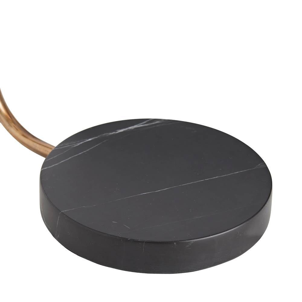 Arteriors Home 79813 Heritage Brass Heritage Brass/gray Leather/black Marble Image 5