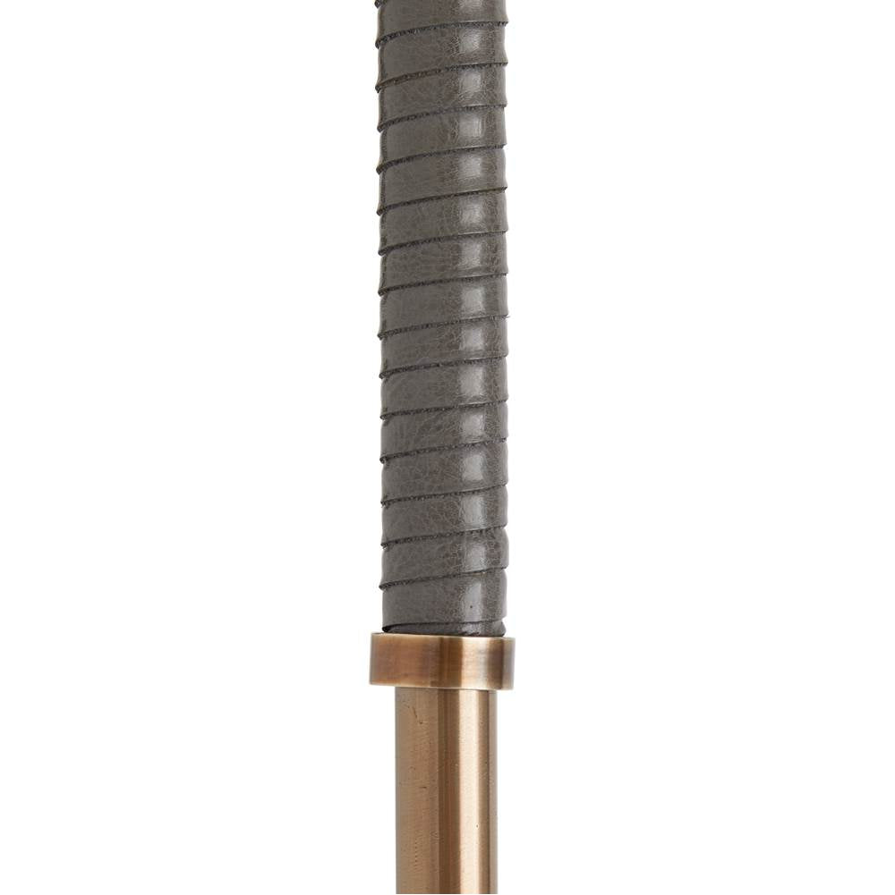 Arteriors Home 79813 Heritage Brass Heritage Brass/gray Leather/black Marble Image 4