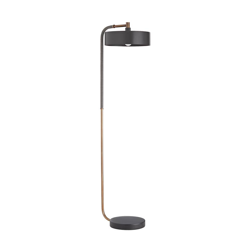 Arteriors Home 79813 Heritage Brass Heritage Brass/gray Leather/black Marble Image 1