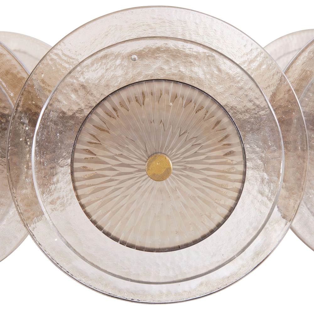 Arteriors Home 82012 Antique Brass 12 Light/clear  And Smoke Hammered Glass/antique Brass Image 3