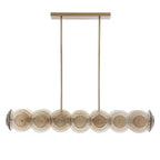 Arteriors Home 82012 Antique Brass 12 Light/clear  And Smoke Hammered Glass/antique Brass Image 1