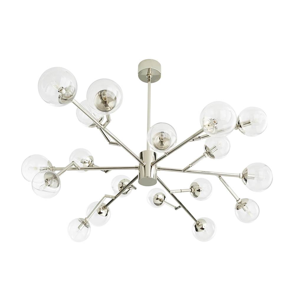 Arteriors Home  18 Light/polished Nickel/clear Glass/swivel Arms