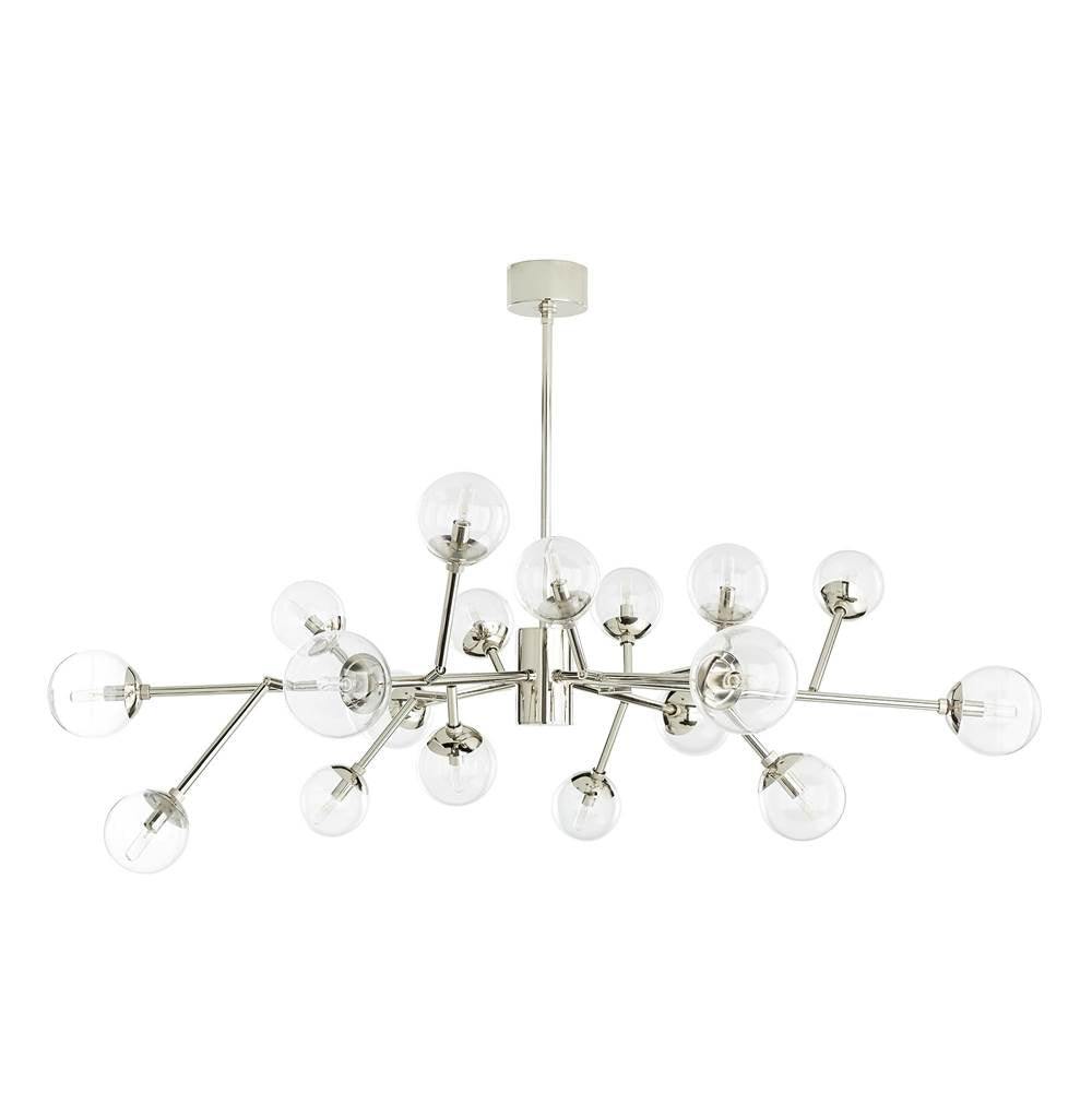Arteriors Home 89032  18 Light/polished Nickel/clear Glass/swivel Arms Image 1