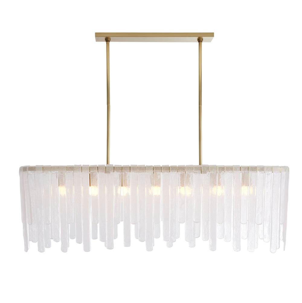 Arteriors Home  7 Light/clear Seedy Glass/antique Brass