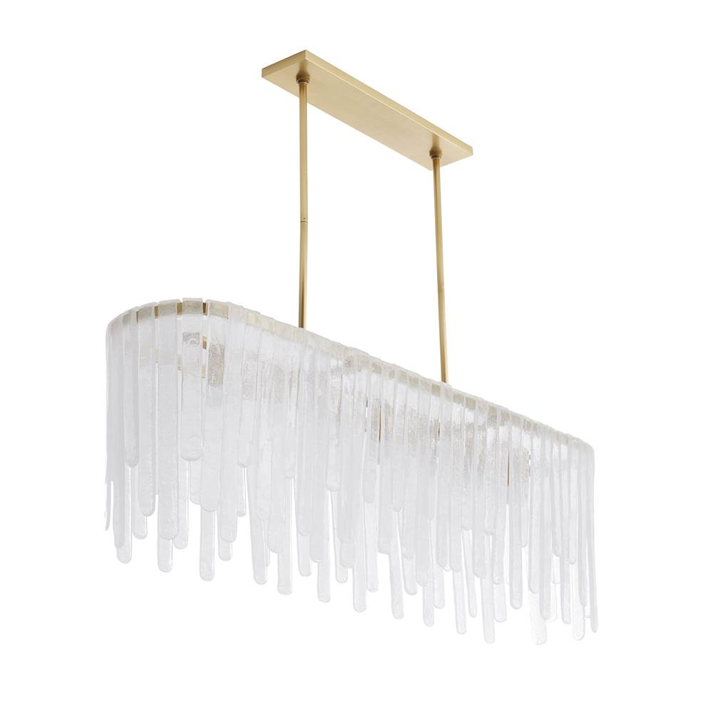 Arteriors Home 89065  7 Light/clear Seedy Glass/antique Brass Image 4