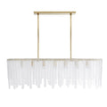 Arteriors Home 89065  7 Light/clear Seedy Glass/antique Brass Image 1