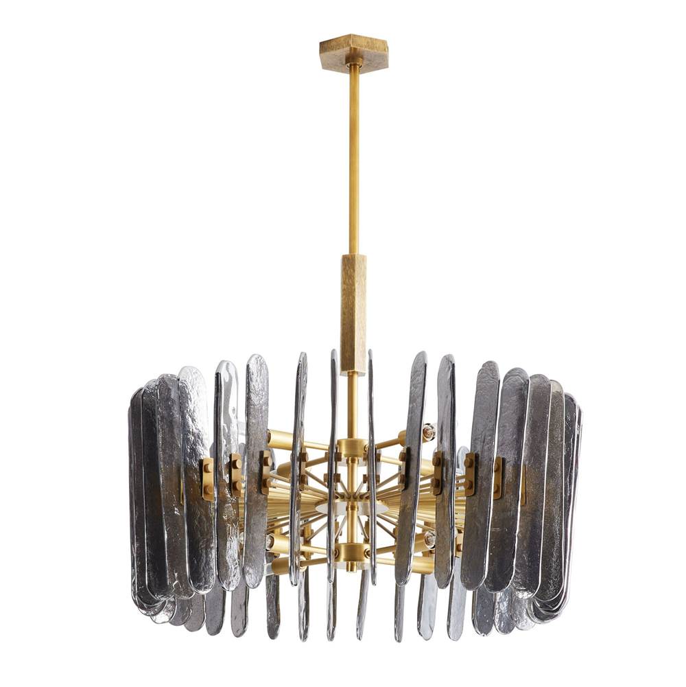 Arteriors Home 89066  8 Light/smoke Seedy Glass/antique Brass Image 4