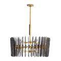 Arteriors Home 89066  8 Light/smoke Seedy Glass/antique Brass Image 1