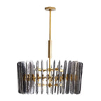 Arteriors Home 89066  8 Light/smoke Seedy Glass/antique Brass Image 1