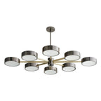 Arteriors Home  8 Light/pale Brass/black Nickel/frosted Glass