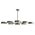 Arteriors Home 89097  8 Light/pale Brass/black Nickel/frosted Glass Image 1