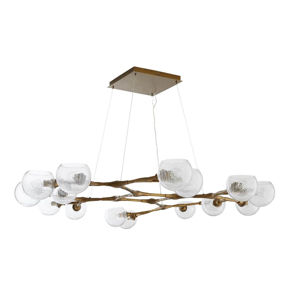 Arteriors Home  16 Light/antique Brass/clear Crackle Glass