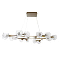 Arteriors Home 89103  16 Light/antique Brass/clear Crackle Glass Image 1