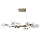 Arteriors Home 89103  16 Light/antique Brass/clear Crackle Glass Image 1