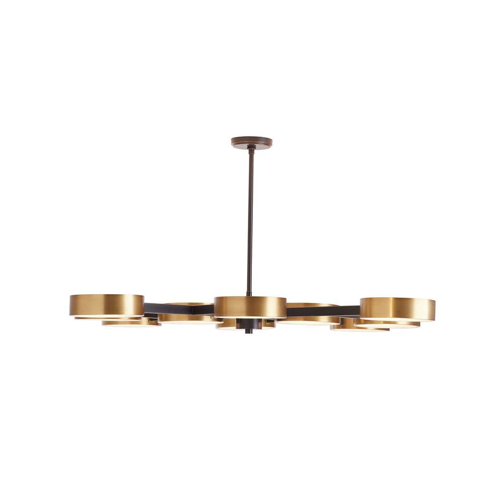 Arteriors Home  10 Light/antique Brass/bronze/frosted Glass