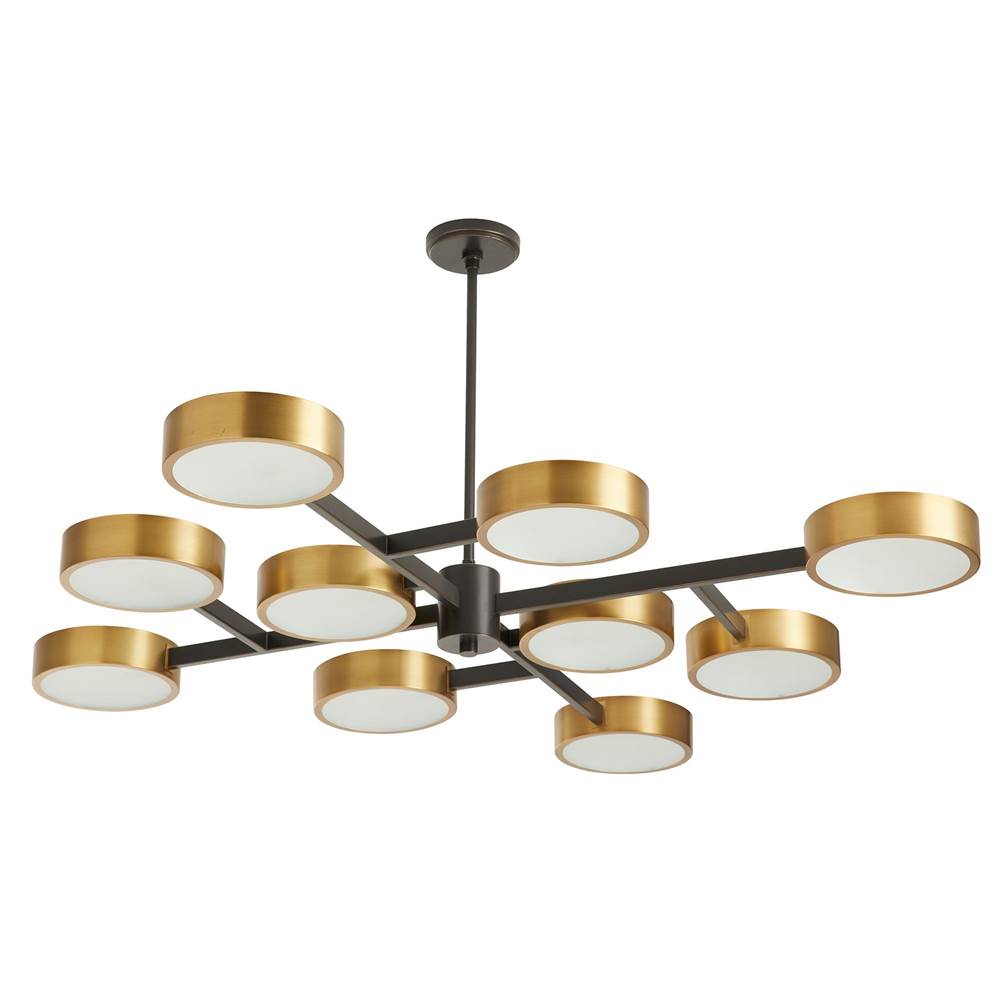 Arteriors Home 89108  10 Light/antique Brass/bronze/frosted Glass Image 3