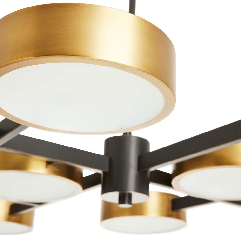 Arteriors Home 89108  10 Light/antique Brass/bronze/frosted Glass Image 2