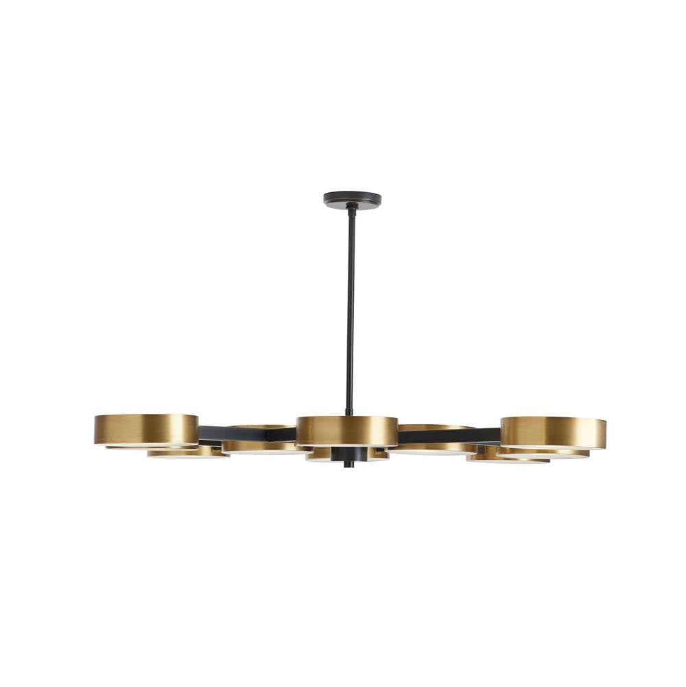 Arteriors Home 89108  10 Light/antique Brass/bronze/frosted Glass Image 1