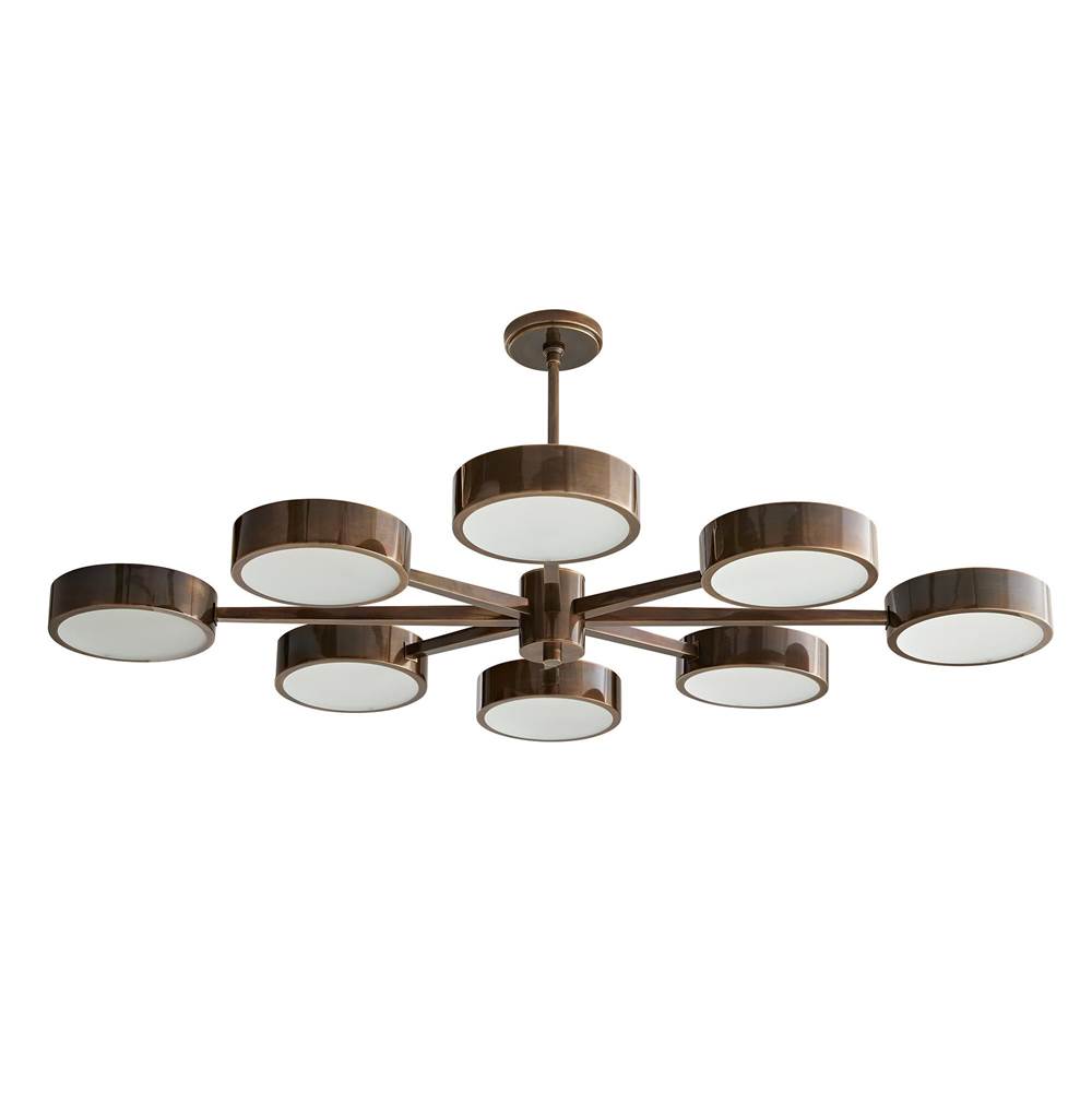 Arteriors Home  8 Light/heritage Brass/frosted Glass