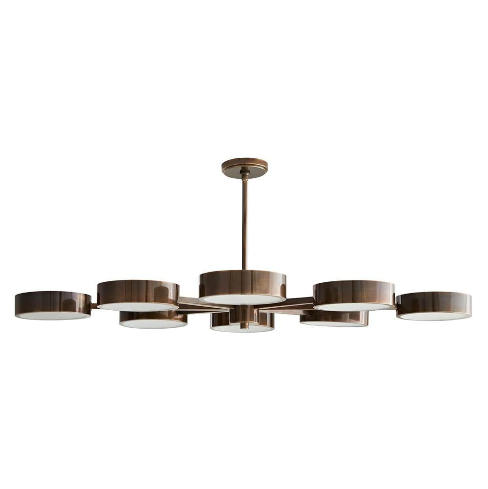 Arteriors Home 89117  8 Light/heritage Brass/frosted Glass Image 1
