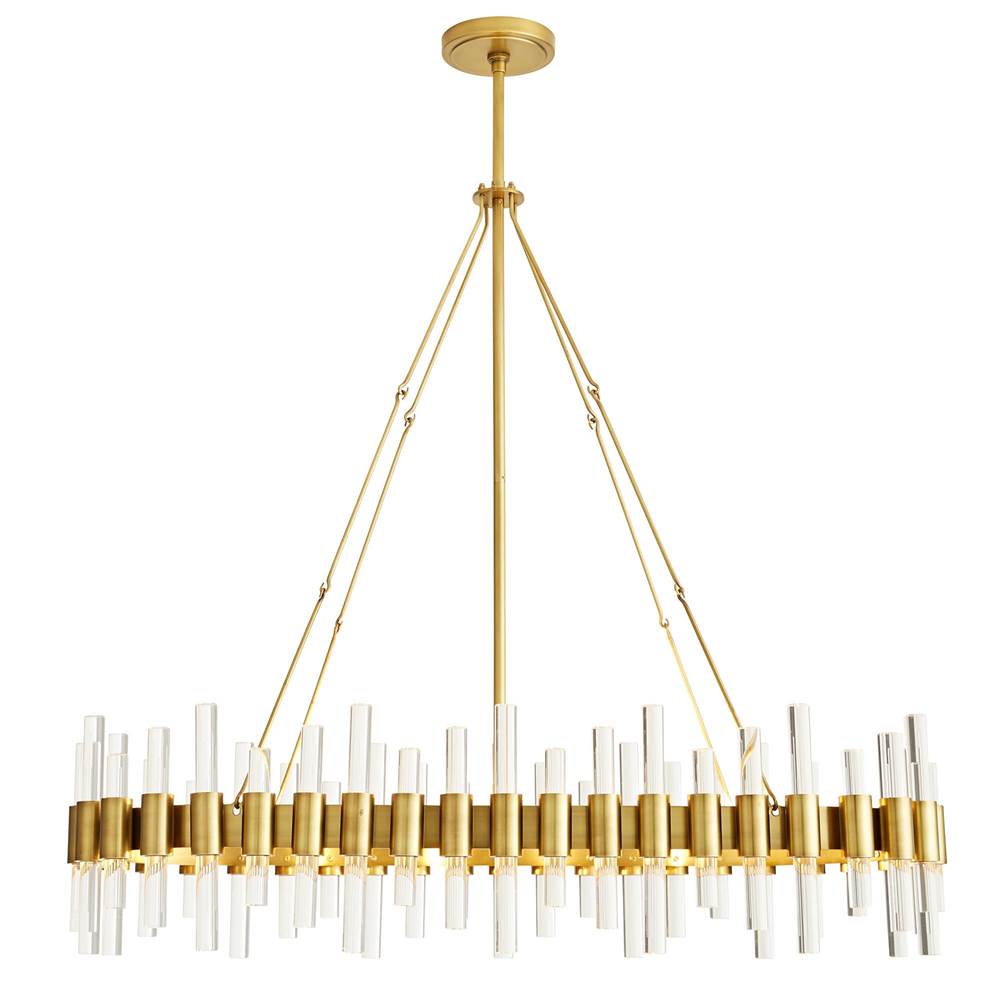 Arteriors Home 89130  10 Light/antique Brass/clear Acrylic Image 3