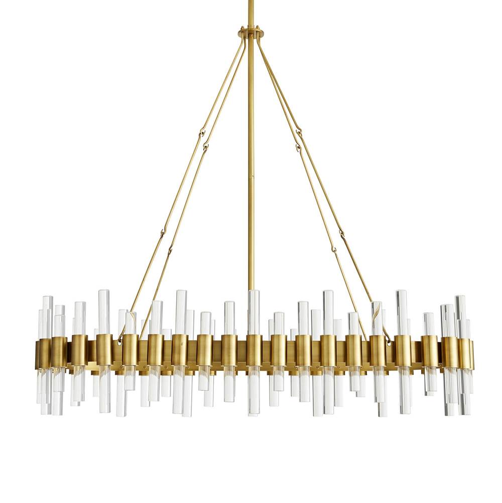 Arteriors Home 89130  10 Light/antique Brass/clear Acrylic Image 1