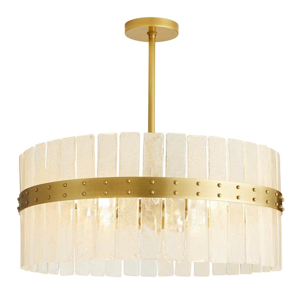 Arteriors Home  4 Light/antique Brass/organic Seedy Glass