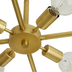 Arteriors Home 89312  4 Light/antique Brass/organic Seedy Glass Image 2